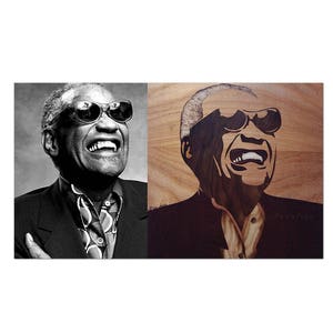 Custom portrait wood wall hanging original