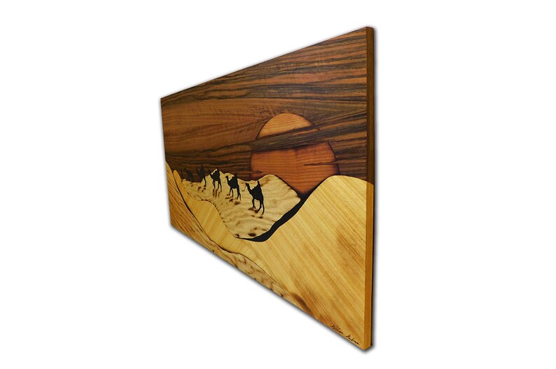 Origianl Desert Landscape From Wood Art Etsy