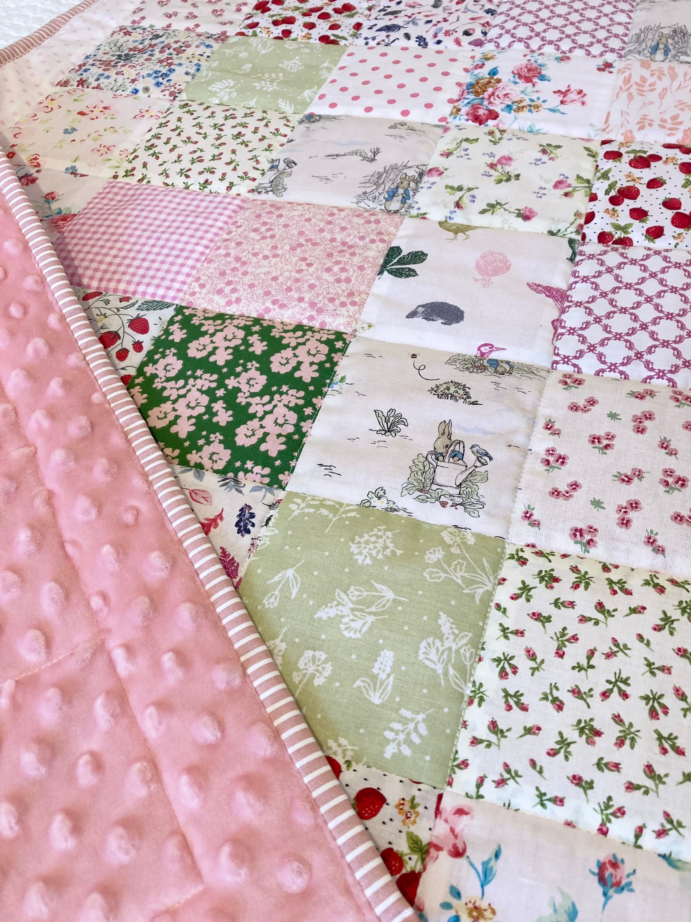 Handmade Patchwork Baby Quilt Handmade by Mum me Etsy