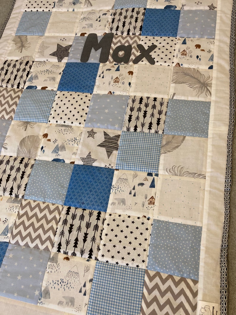 Handmade Patchwork Baby Quilt Handmade by Mum&me Etsy