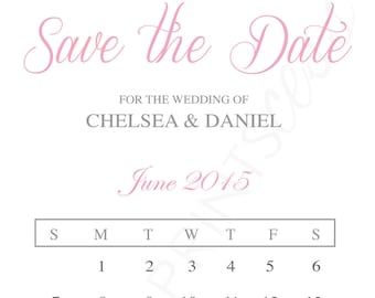 Save the Date Card- Wedding, Calendar, Wedding Save the Date