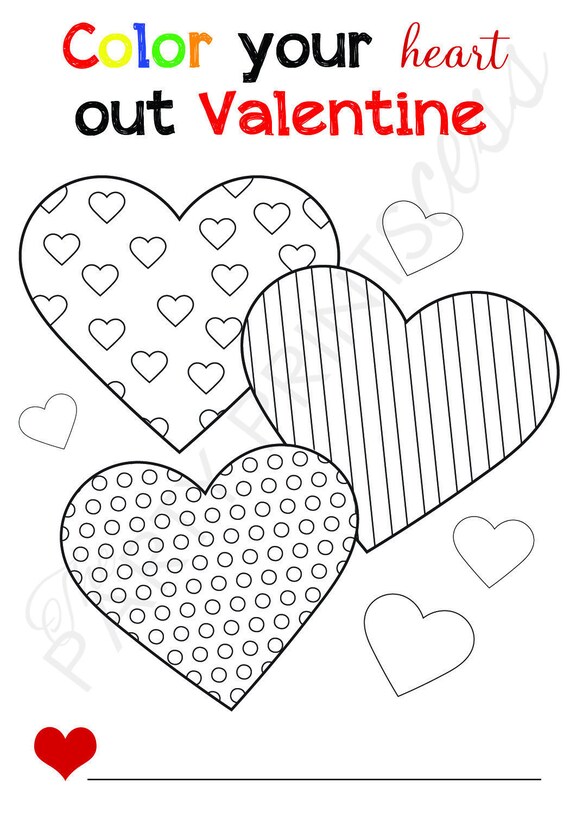 Color Your Heart Out Free Printable Color Your Heart Out Free Printable