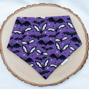 Halloween Bats Dog Bandana, Dog Bandana, Over the Collar Bandana
