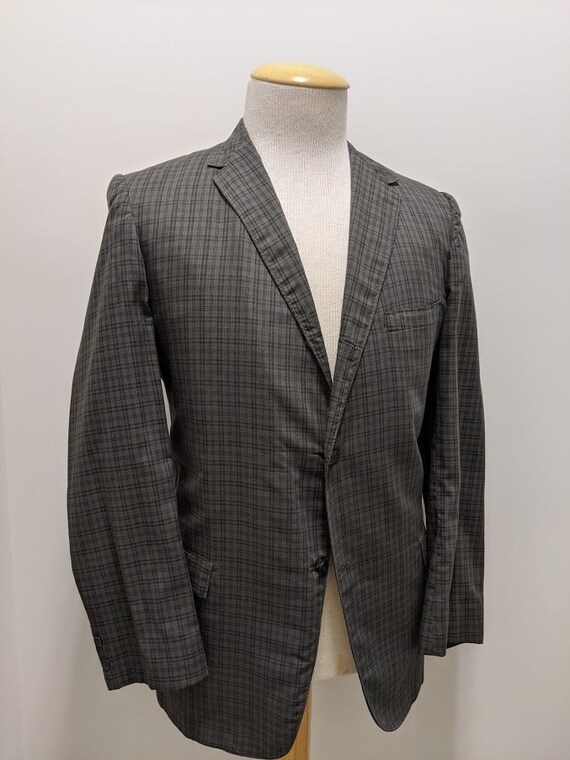 Vintage 1950's 50's Men's Lightweight Plaid Three-
