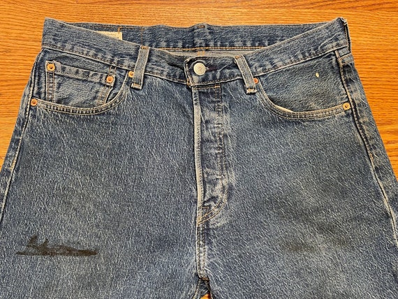 Vintage Men's Levi's Big E Blue Denim Shorts, Siz… - image 3