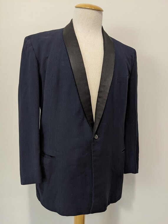 Vintage 1940's 40's Men's Shawl Collar Tuxedo Tuxe