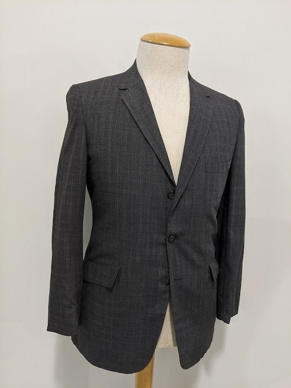 Vintage 1950's Men's Lightweight Wool Plaid Suit J
