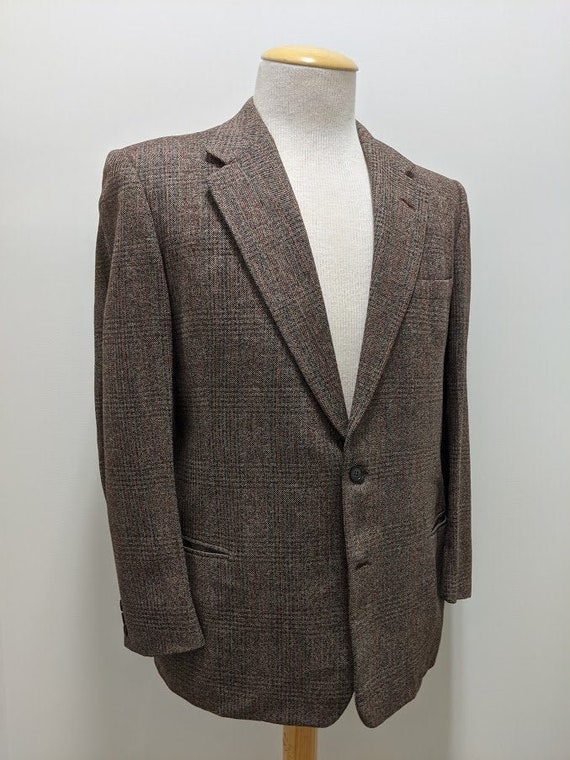 Vintage 1950's 50's Men's Wool Glen Plaid Suit Jac