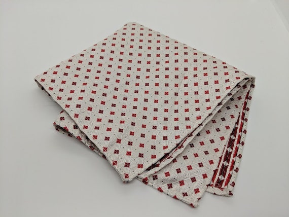 USED LIGHT GREY PAISLEY PATTERN COTTON 18/" HANDKERCHIEF POCKET SQUARE FOR MEN