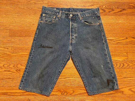 Vintage Men's Levi's Big E Blue Denim Shorts, Siz… - image 1