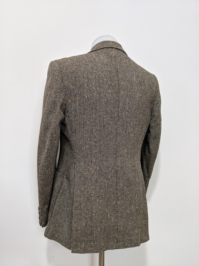 Vintage 1970's Men's Grey Tweed Suit Jacket Wool Suit | Etsy