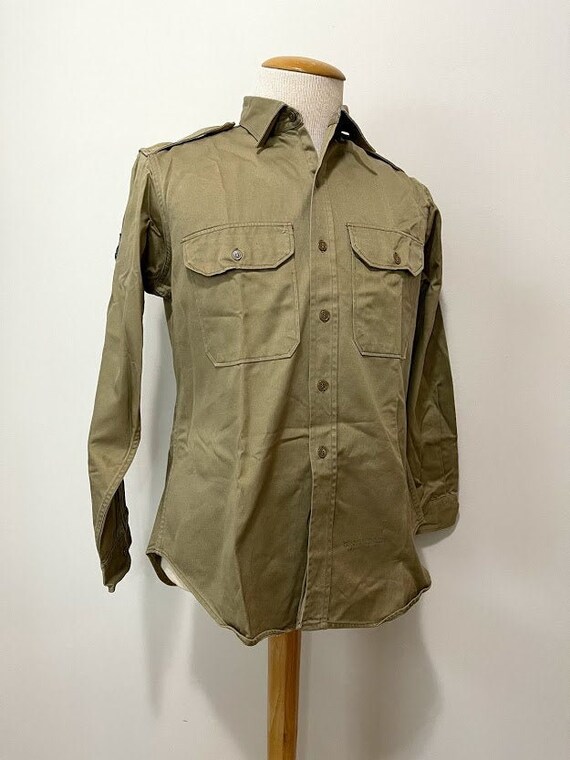Vintage US Army Khaki Class B Service Shirts Khaki