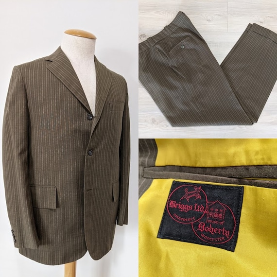 Vintage 1970's Men's Lightweight Pinstriped Two-Pi