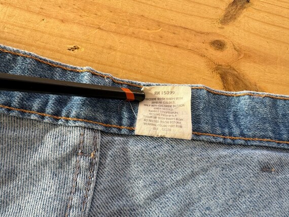 1990s Mens Blue Denim Jeans Size 40 x 26 Vintage … - image 7