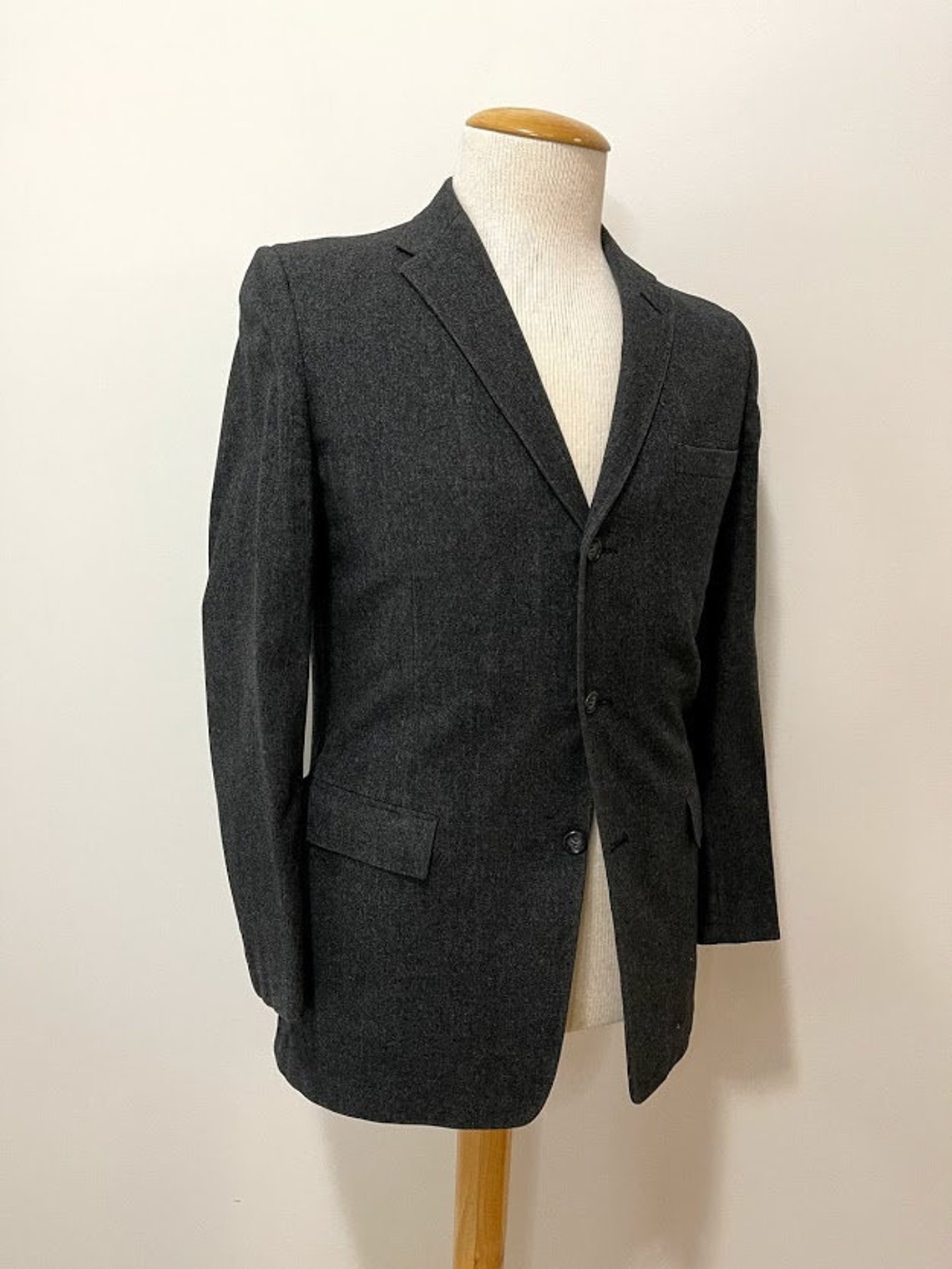 Vintage 1950's Men's Dark Grey Wool Flannel Suit | Etsy
