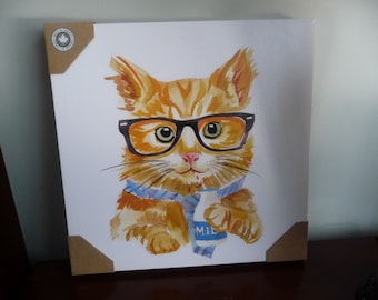 Canvas Cat Print