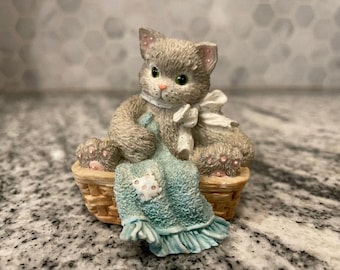 Vintage Enesco Cat Figurine by Priscilla Hillman - Etsy