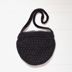 Vintage Black Crochet Valerie Shoulder Bag