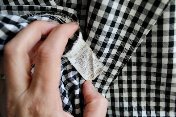 1990s Vintage Houndstooth Blazer Short Sleeve Jac… - image 7