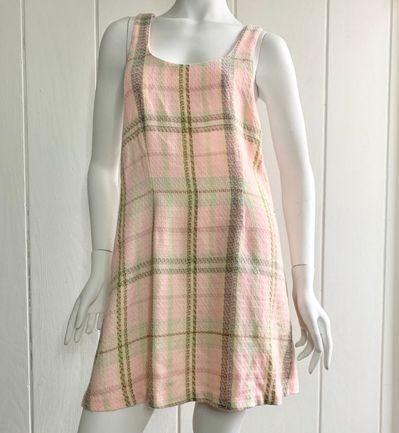 1990s Vintage Contempo Casuals Plaid Jumper Dress - image 1