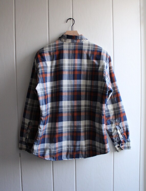 1980s Vintage Plaid Flannel Quilted Shirt Jacket - image 2