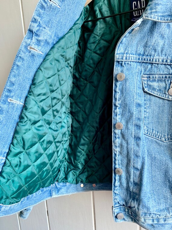 Vintage 80s 90s Gap Denim Jean Jacket Quilted - image 4