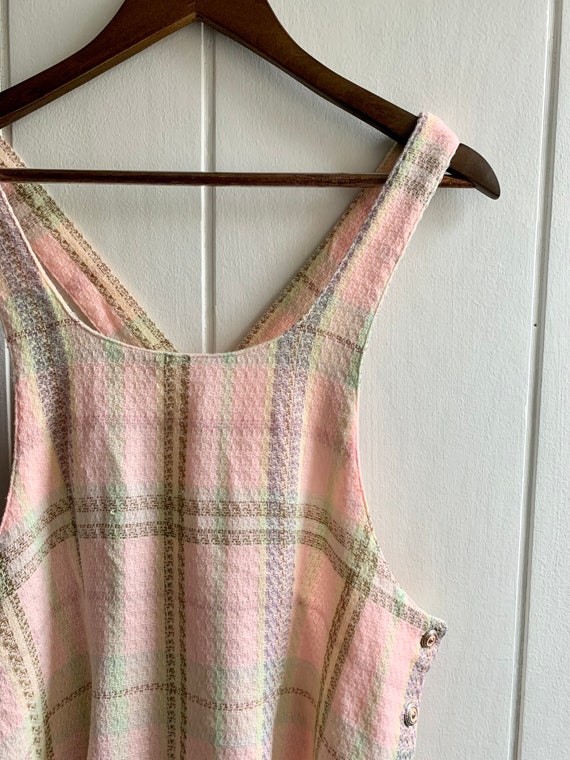 1990s Vintage Contempo Casuals Plaid Jumper Dress - image 3