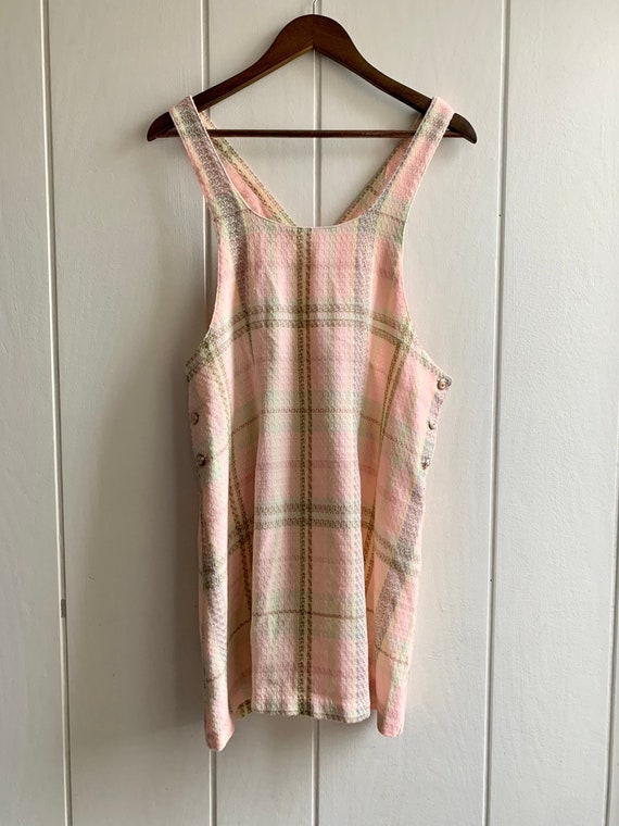 1990s Vintage Contempo Casuals Plaid Jumper Dress - image 5