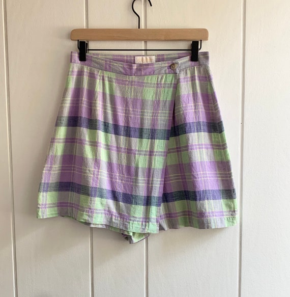 1980s Vintage Brooks Brothers Madras Plaid Skort