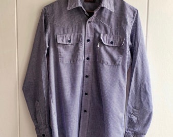 1970s Vintage Levi’s Western Gingham Print Button Down Shirt
