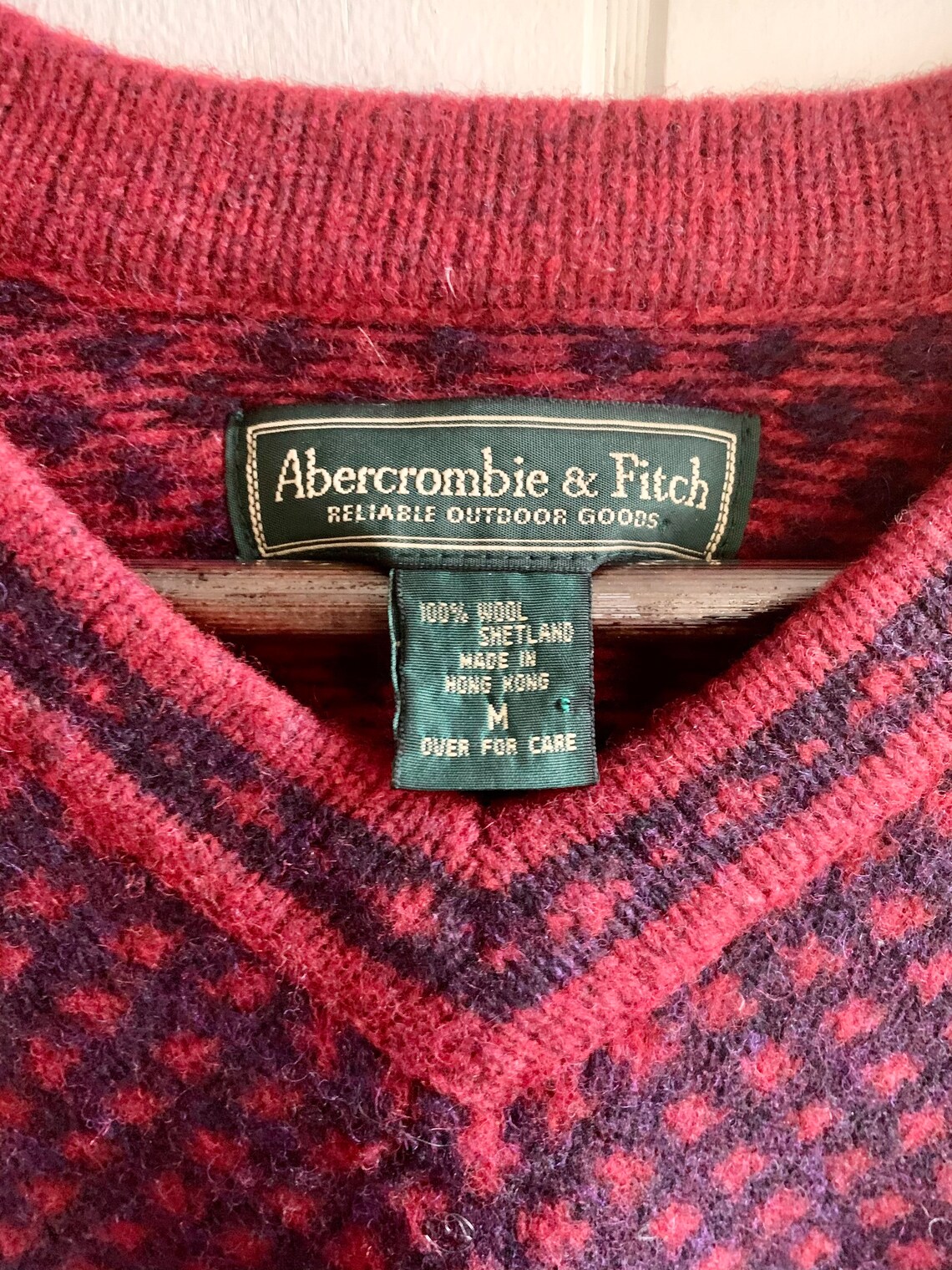 1990s Abercrombie & Fitch 100% Shetland Wool Sweater - Etsy