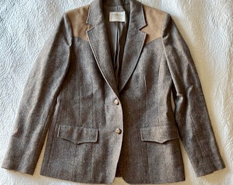 1970s Vintage Pendelton Western Wear Wool and Suede Blazer