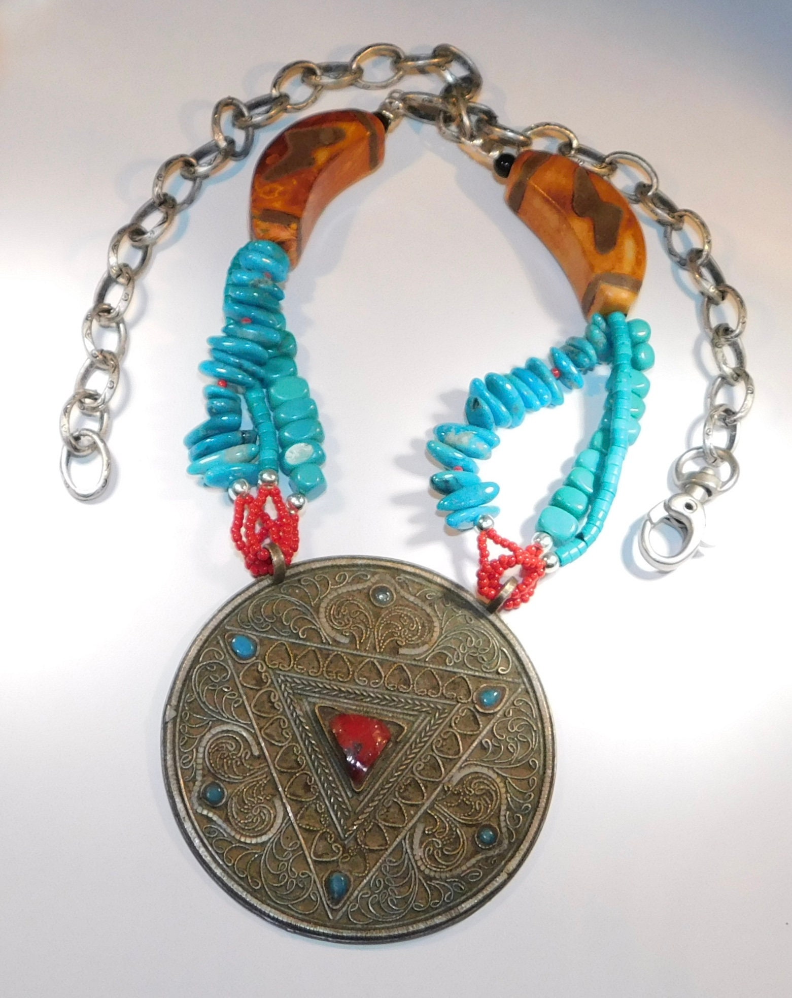 Nepali or Bhutanese Filigree Necklace Nepal Bhutan Etsy