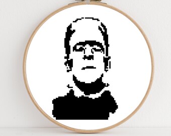 Frankenstein's Monster Cross Stitch Chart Universal Monsters Halloween Horror Pattern