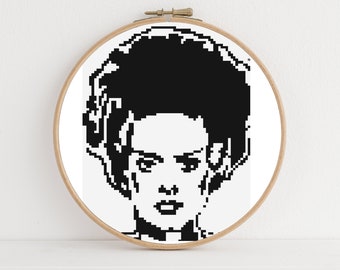 Bride of Frankenstein Cross Stitch Pattern Chart Universal Monsters