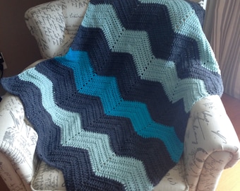 Mönster för Chevron-babyfilt - Virkat babyfiltmönster