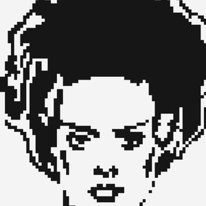 Bride of Frankenstein Cross Stitch Pattern Chart Universal Monsters image 2