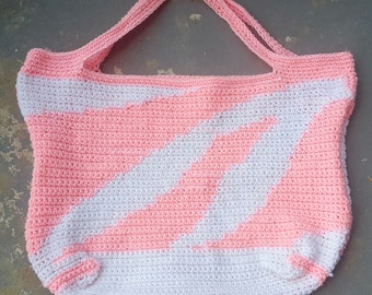 Zebra Print XL Tote; crochet pattern; crochet purse; crochet beach bag; crochet bag; bag pattern; beach pattern; purse pattern