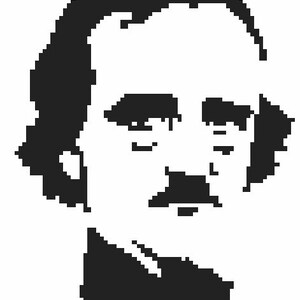 Edgar Allan Poe Cross Stitch Pattern Horror Chart image 2