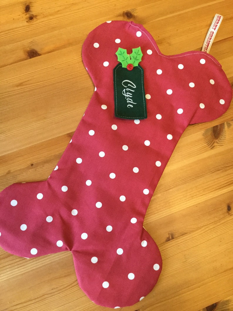 Dog Christmas Stockings Dog Bone Handmade Stocking Xmas Etsy