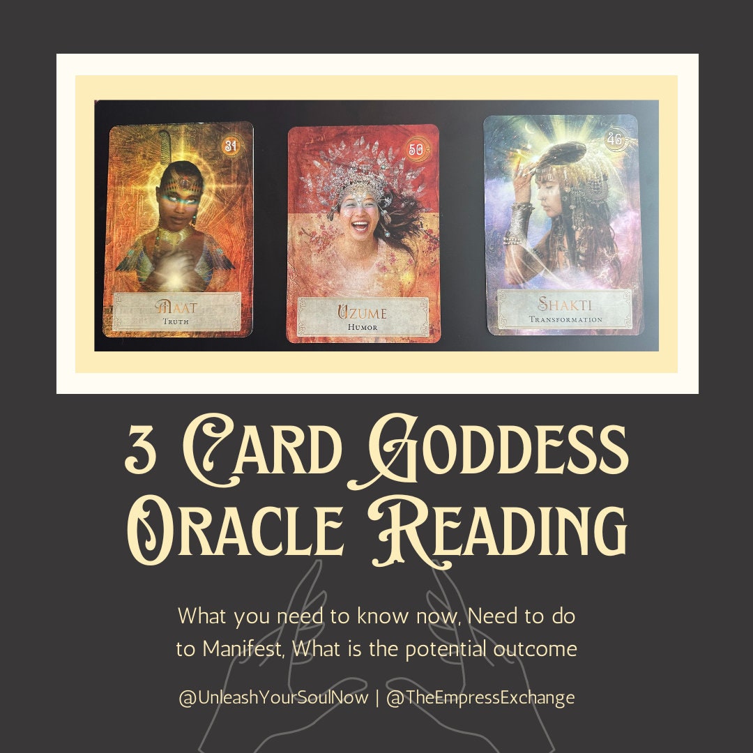 3 Card Goddess Power Oracle Reading With Bonus Wisdom of the Oracle - Etsy