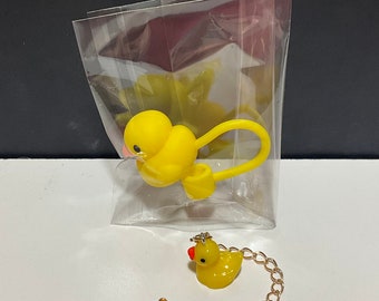 Straw Toppers, Yellow Duck, 8 mm Straw, Yellow Duck Cup Charm, Brand New, Craft, DIY