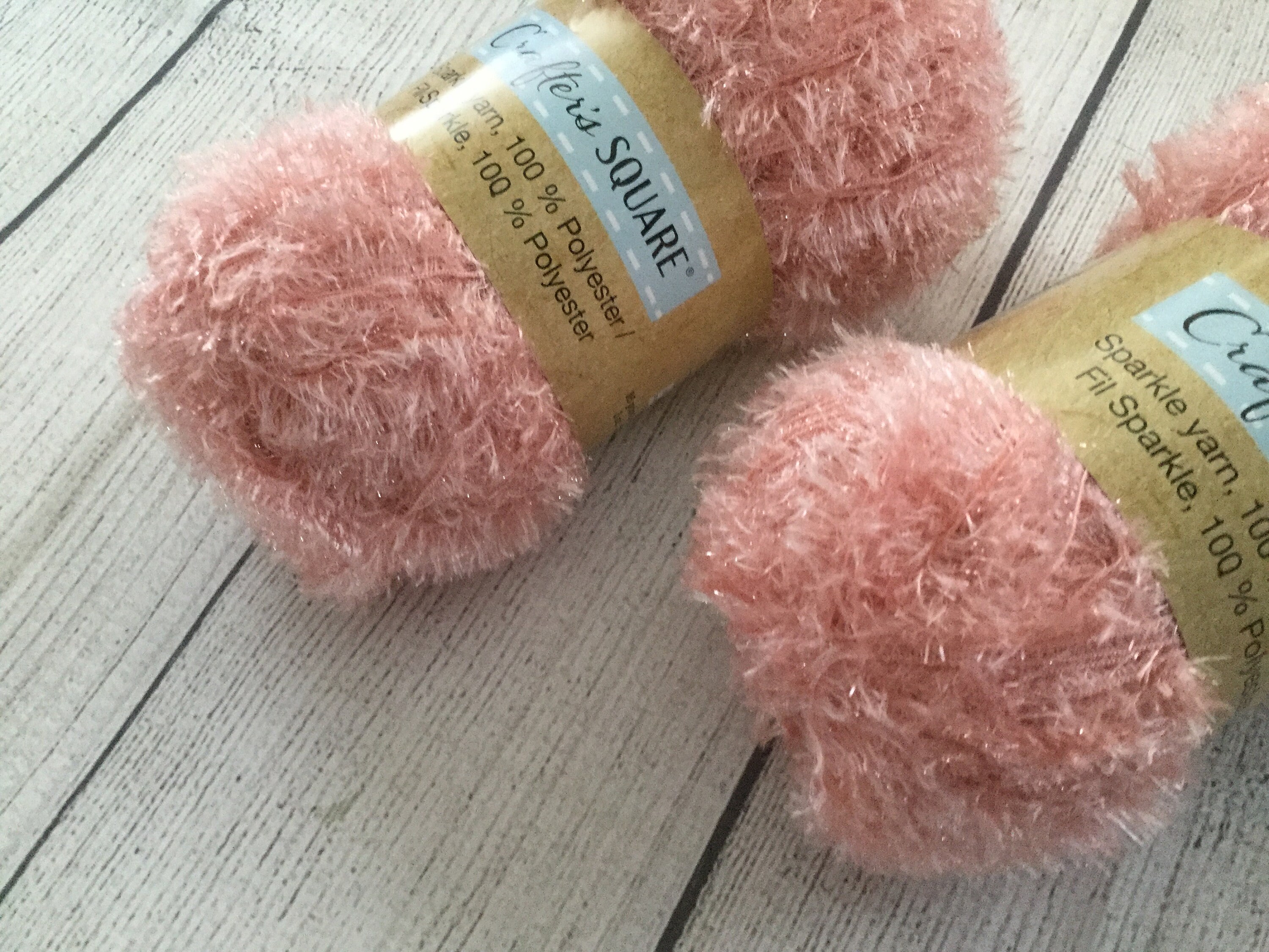 2 Crafters Square Sparkle Yarn Knitting Crochet Etsy
