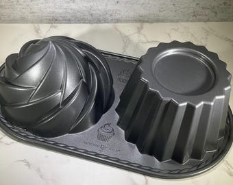 Nordic Ware Maple Leaf Muffin Pan, Nonstick Cast Aluminum, 6 Molds
