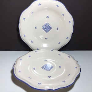 2 Pfaltzgraff Dinner Plates, “ Mason Blue “ USA, Vintage Dishes