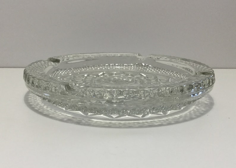 Vintage USA Wexford Ashtray Large Glass Ashtray Barware Partyware Collectible Tobacciana