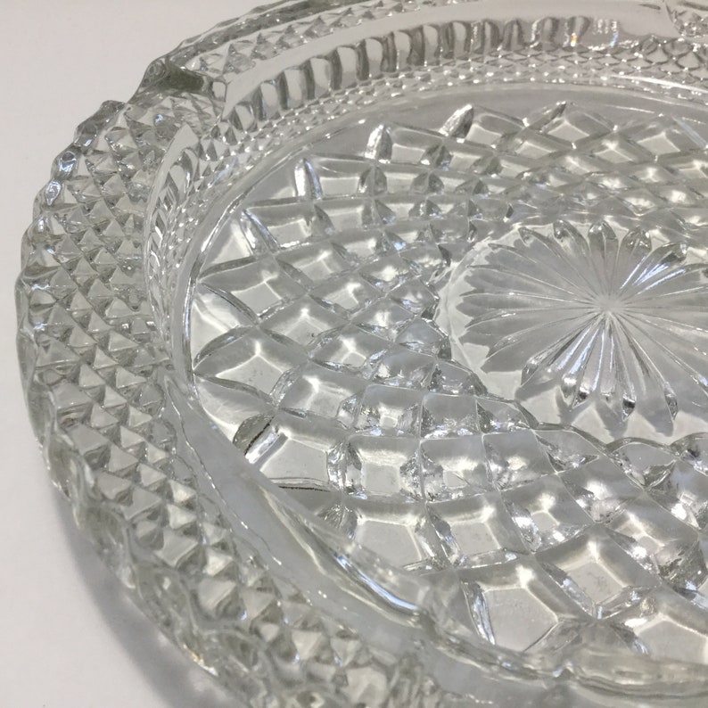 Vintage USA Wexford Ashtray Large Glass Ashtray Barware Partyware Collectible Tobacciana