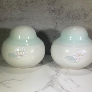 Noritake Japan Water Lily Salt And Pepper Shakers Vintage