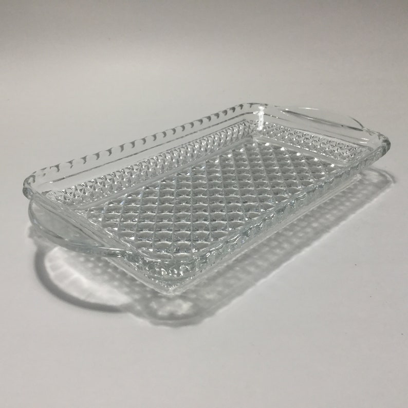 Wexford Clear Glass Rectangle Serving Plate Tray Platter Fruit Etsy