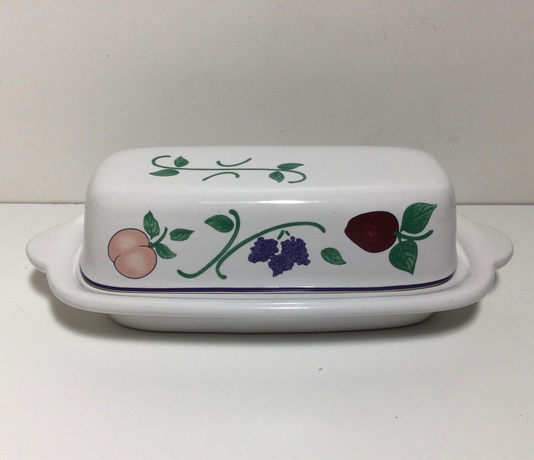 A Princess House Butter Dish Orchard Medley Butter Bowl Etsy
